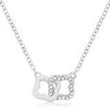 .21 CT NECKLACE WITH FLORAL LINKS