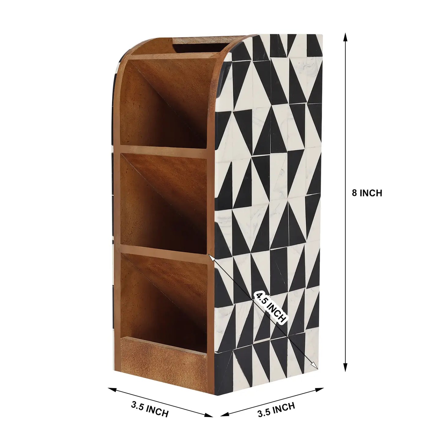 DECORATIVE DESK ORGANIZER INCLINE BLACK & WHITE
