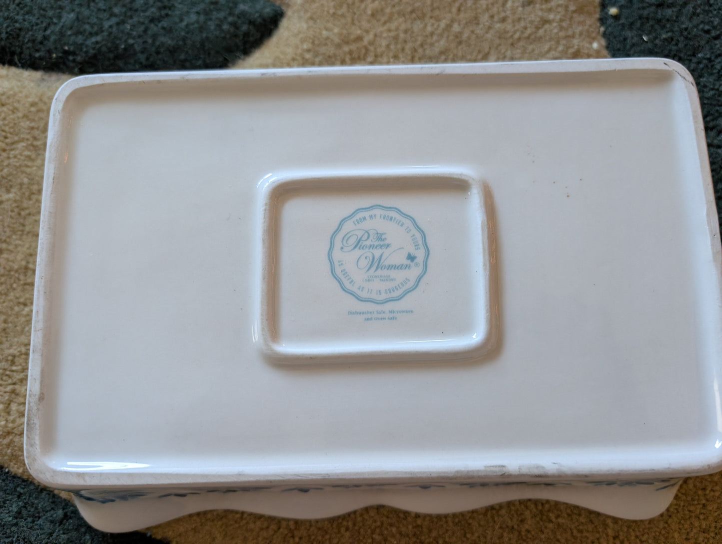 THE PIONEER WOMAN BRILLIANT BLOOMS CERAMIC BAKER CASSEROLE DISH 11.5IN X 7.9IN