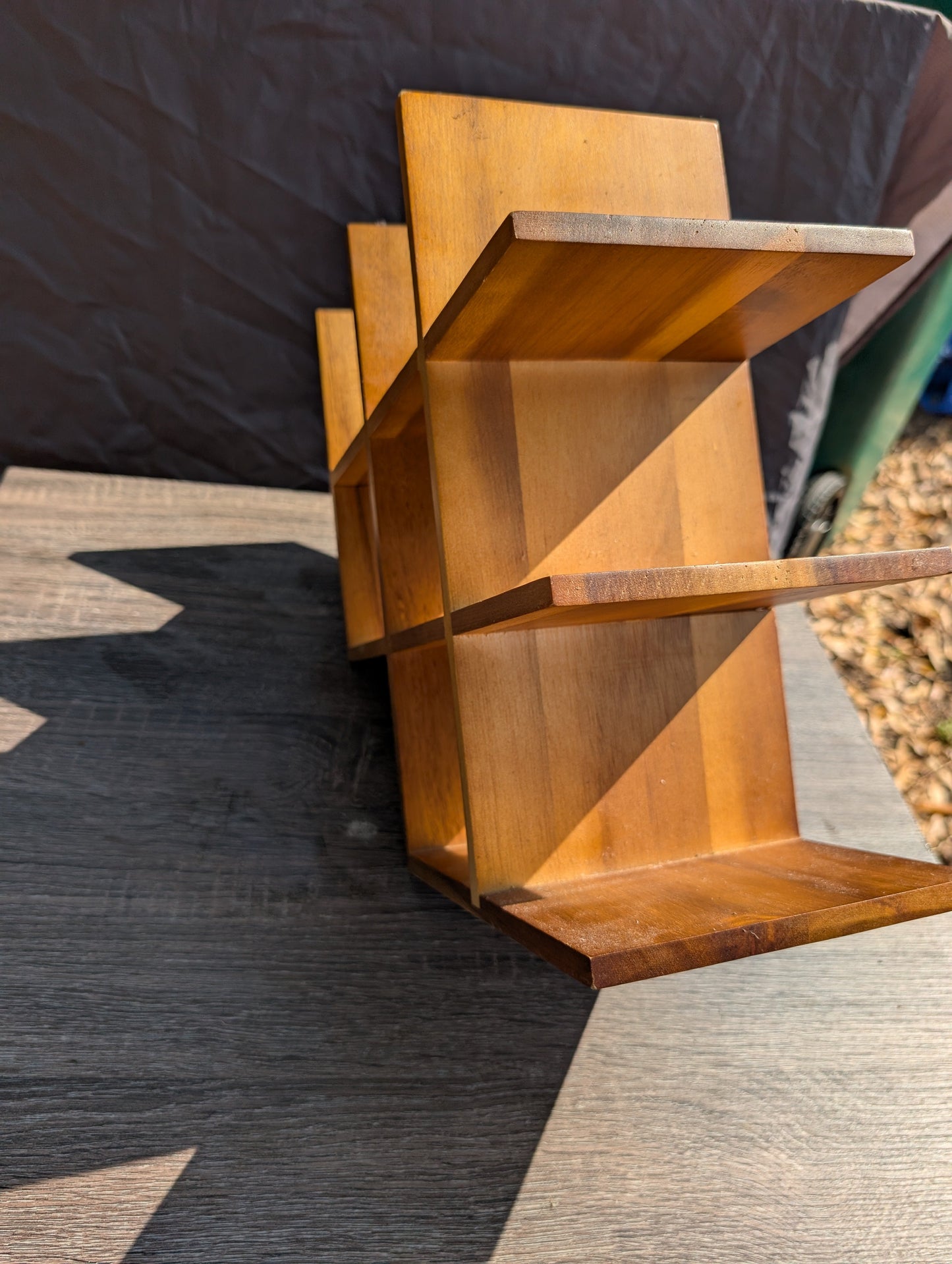 THRESHOLD ACACIA WOOD 8 BOTTLE WINE RACK BOTTLE HOLDER MODERN