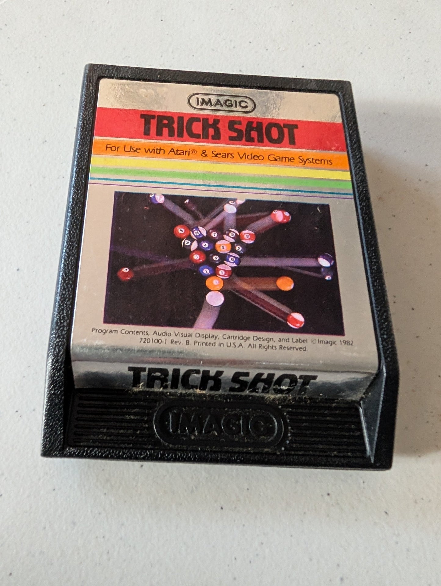 TRICK SHOT - VINTAGE 1982 FOR ATARI 2600 VIDEO GAME CARTRIDGE
