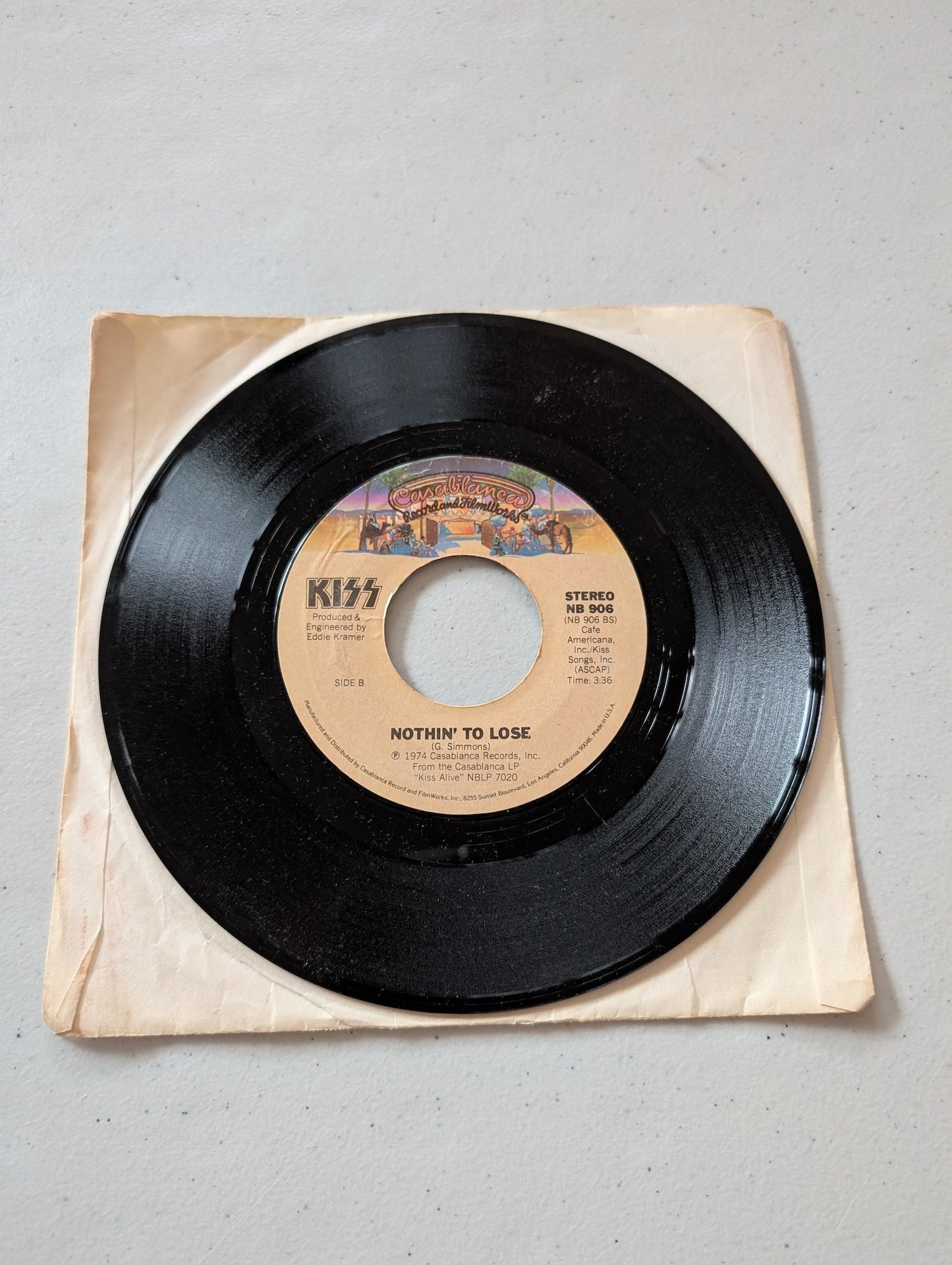 KISS - Shout It Out Loud - Nothin' To Lose 1977 (7 in, 45 RPM, Single, Vinyl Record Album)
