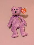 10th Anniversary Hope the Bear - Ty Beanie Baby (Purple, 2003, Plush Toy, Stuffed Animal, MWMT, Vintage, Retired)