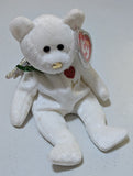 Halo II the Bear - Ty Beanie Baby (White, Gold, 2000, Plush Toy, MWMT, Stuffed Animal, Vintage, Retired, Plushie)