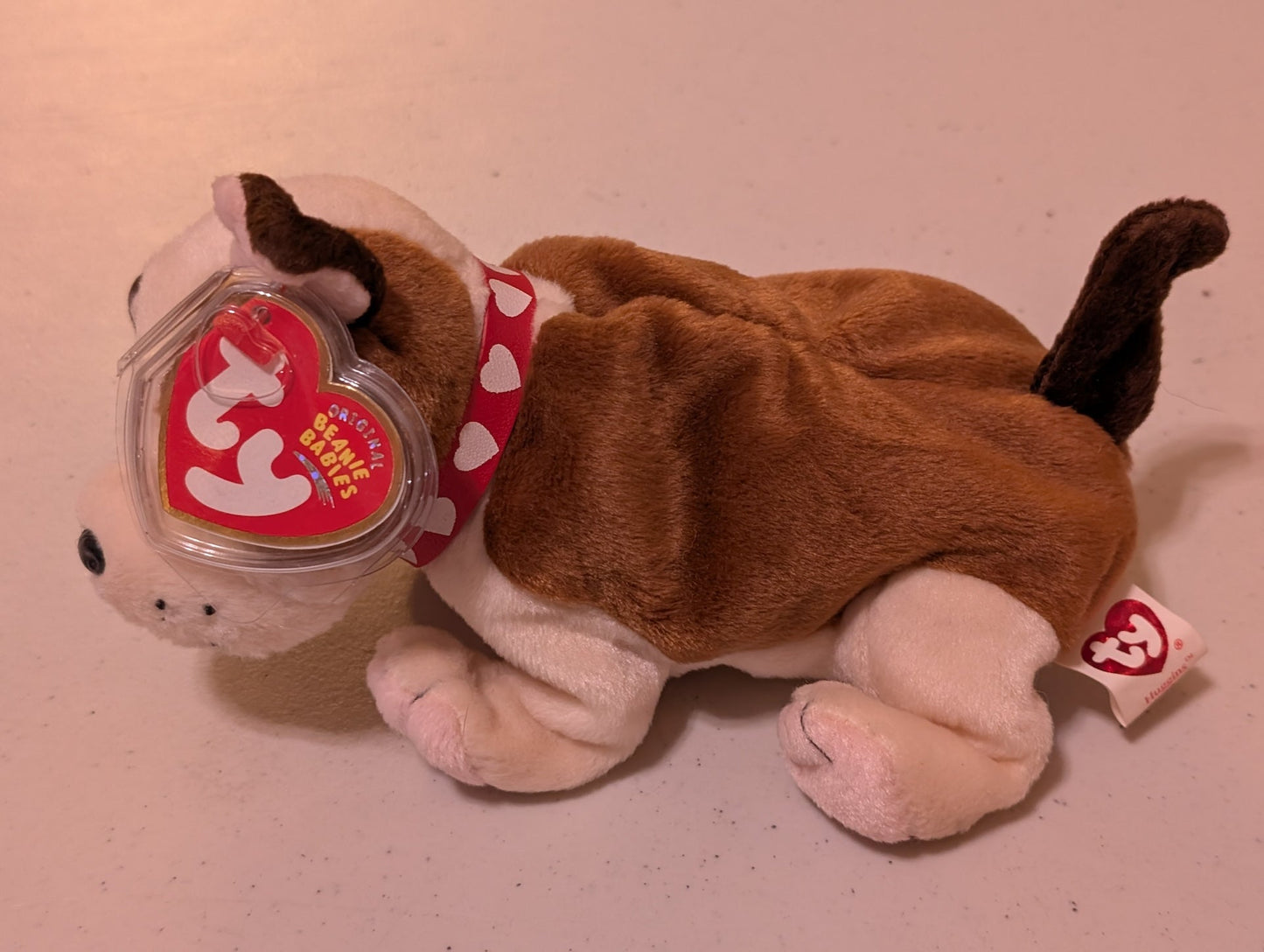 Butch the Bulldog - Ty Beanie Baby (Brown, White, 1998, MWMT, Plush, Toy, Stuffed Animal, Vintage, Retired)