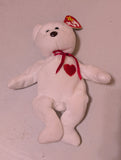Valentina the Bear - Ty Beanie Baby (White, 1998, Vintage, MWMT, Plush, Toy, Stuffed Animal, Retired)