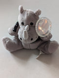 RHINY THE RHINOCEROS TANZANIA 1999 (COKE, COCA-COLA, COCOA COLA INTERNATIONAL, MWMT, VINTAGE, RETIRED, WITH TAG, VTG, STUFFED ANIMAL, PLUSH, TOY, BEAN BAG)