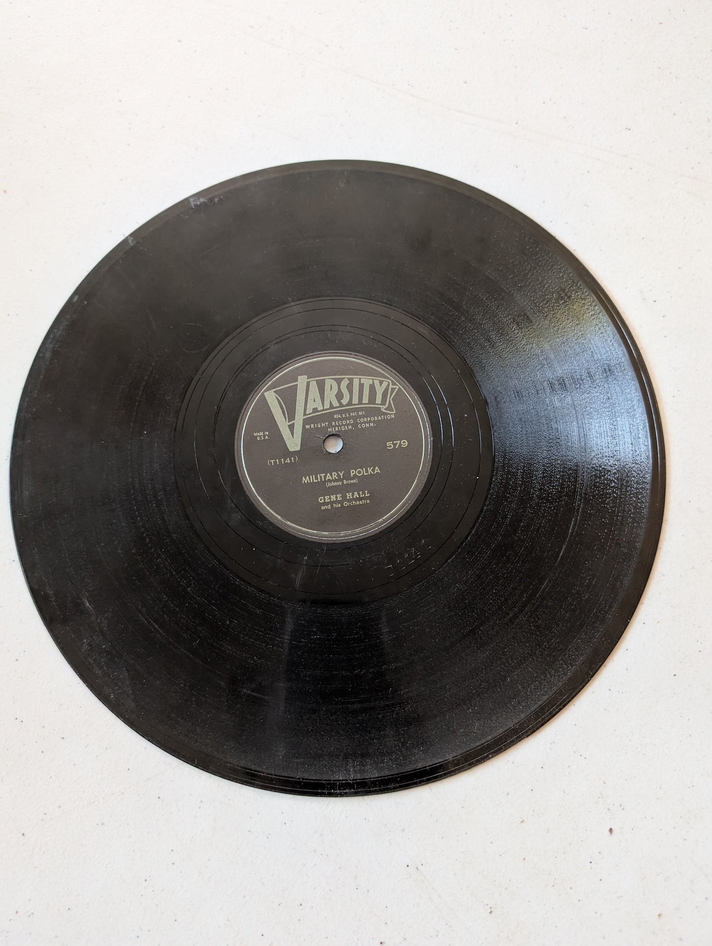 GENE HALL AND HIS ORCHESTRA MILITARY POLKA 78 RPM RECORD