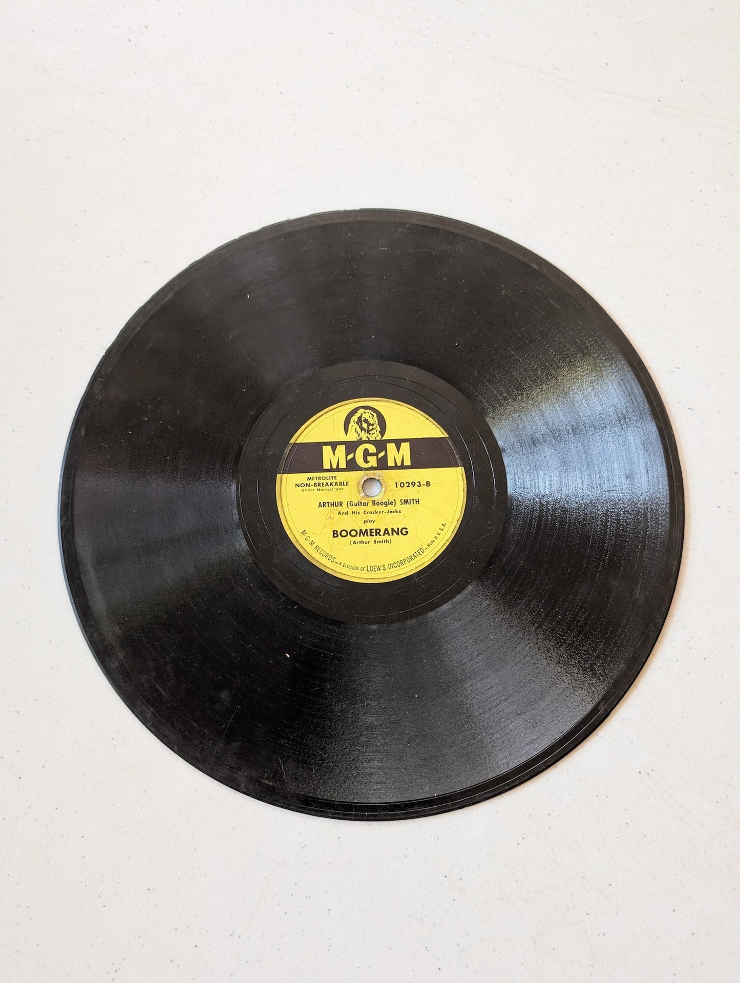 Arthur (Guitar Boogie) Smith and his Crackerjacks Boomerang 78 RPM record