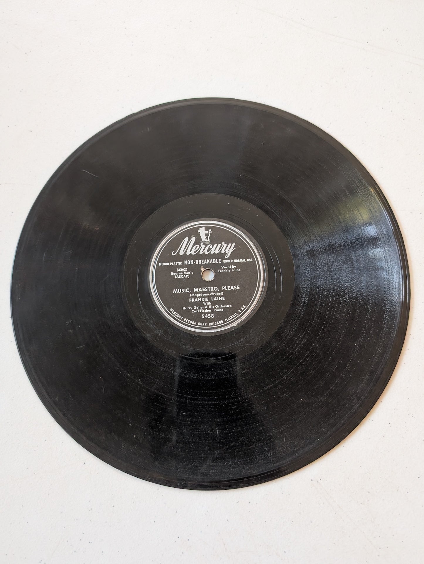 FRANKIE LAINE – MUSIC, MAESTRO, PLEASE / DREAM A LITTLE DREAM OF ME 78 RPM RECORD