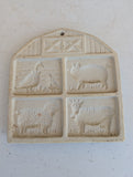 PAMPERED CHEF FARMYARD FRIENDS STONEWARE COOKIE MOLD VINTAGE 1994