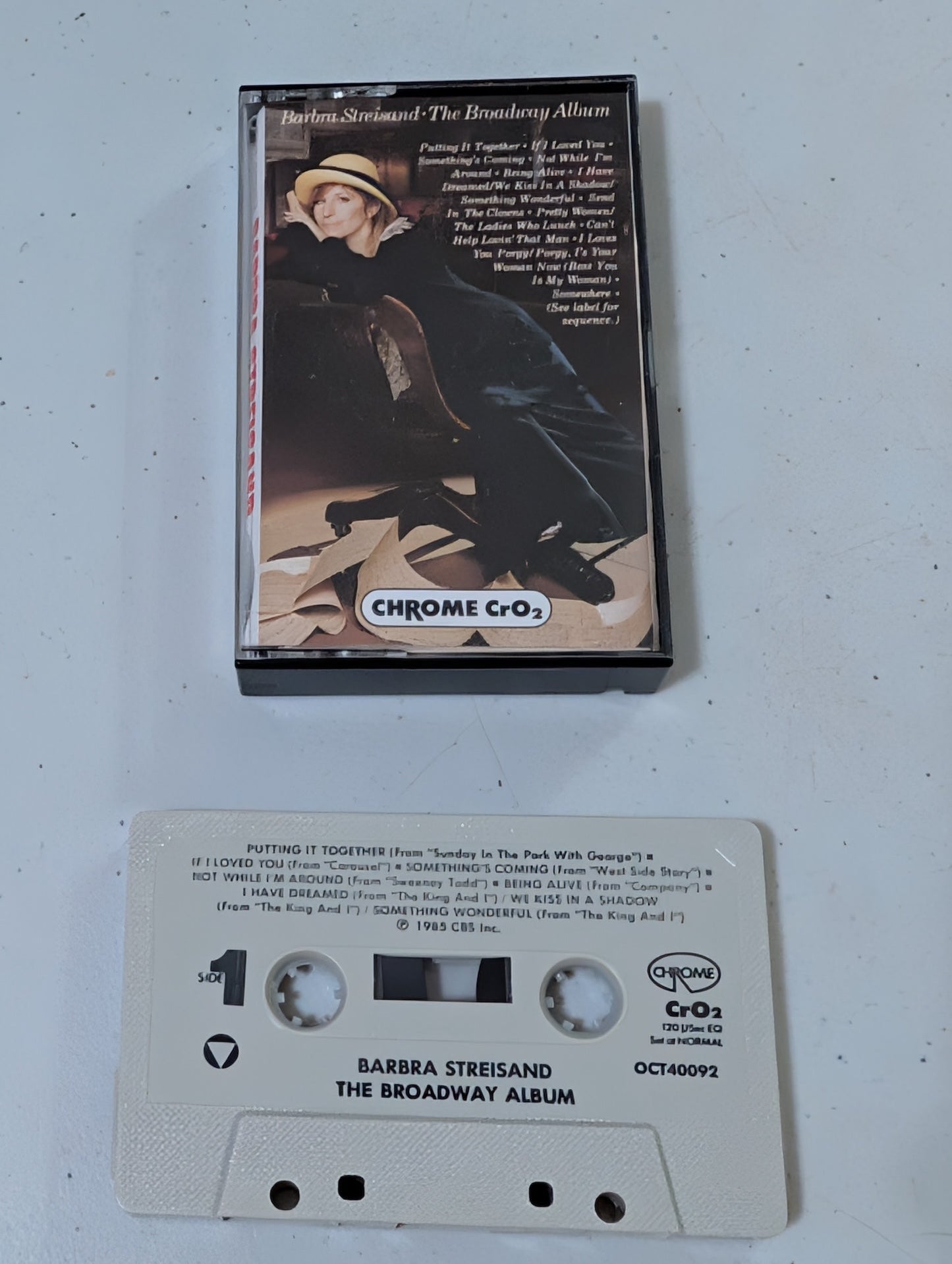 BARBRA STREISAND - THE BROADWAY ALBUM (CASSETTE, 1985, COLUMBIA) - (CASSETTE, TAPE, ALBUM, MUSIC, VINTAGE, OOP)