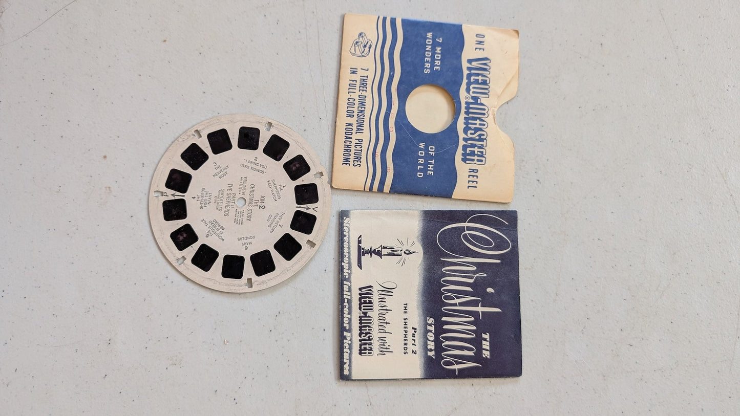 THE CHRISTMAS STORY PART II THE SHEPHERDS VINTAGE 1943 VIEW-MASTER REEL XM-2 (VINTAGE, COLLECTABLE, NOSTALGIA, TOY)