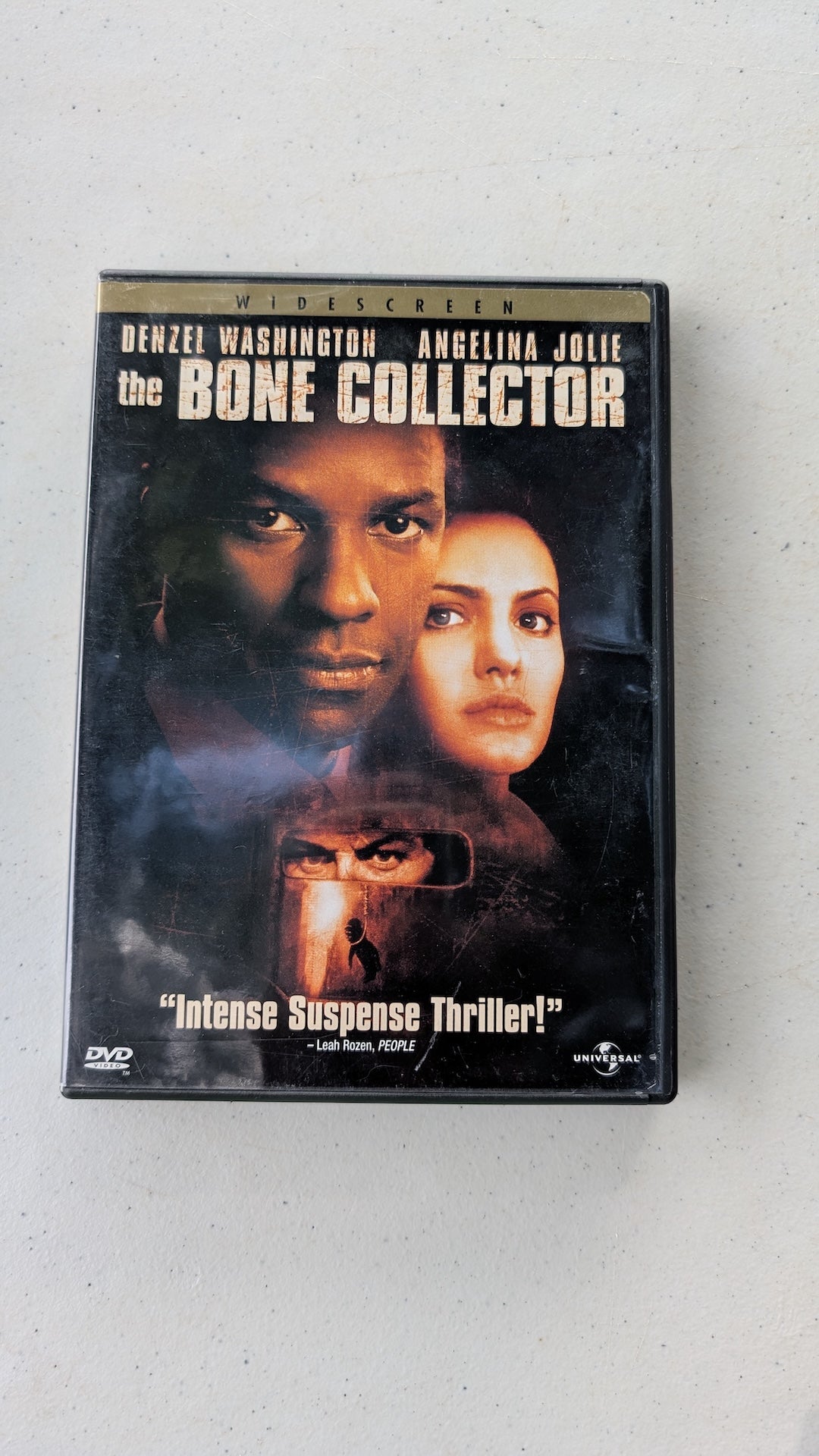 THE BONE COLLECTOR W/ DENZEL WASHINGTON & ANGELINA JOLIE (WIDESCREEN, DVD, 2000)