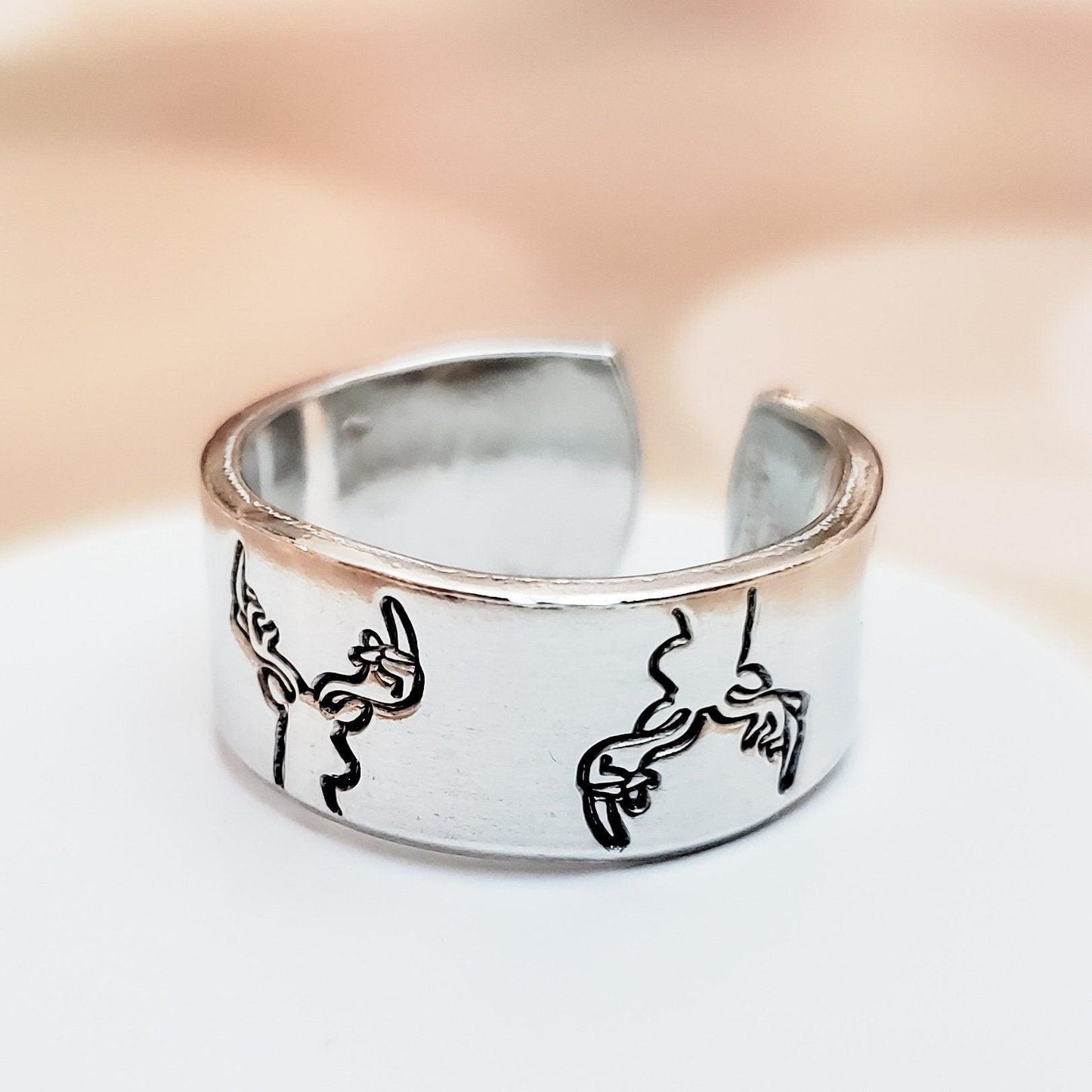 REINDEER MIDDLE FINGER CHRISTMAS RING
