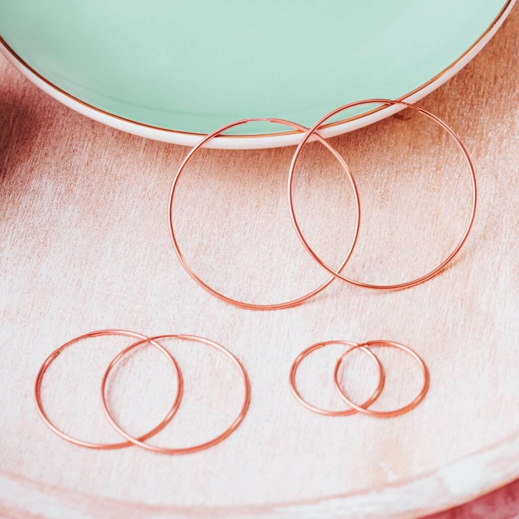 ROSE GOLD HOOP EARRINGS