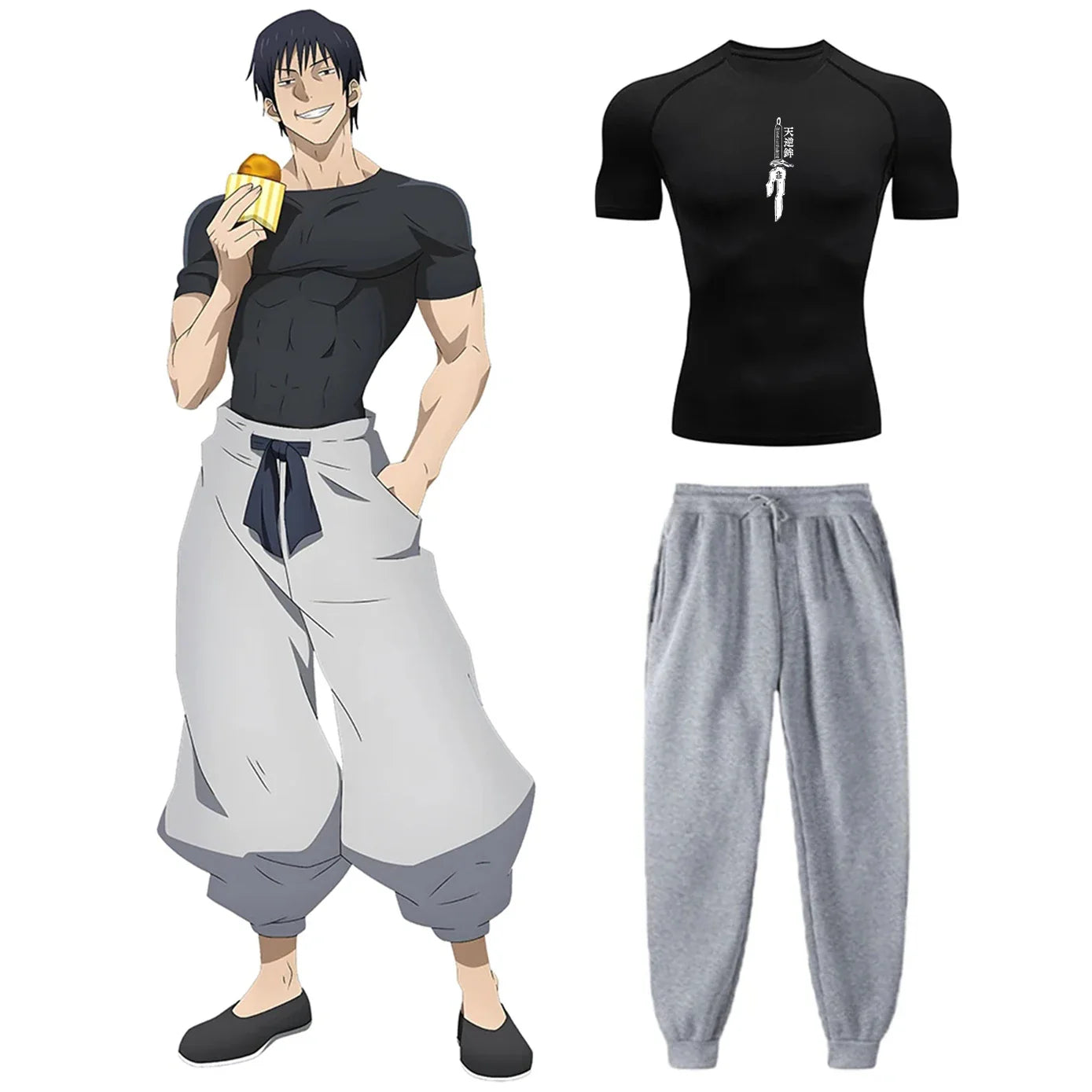 UNLEASH THE ROGUE POWER: TOJI COMPRESSION SHIRT & SWEATPANTS SET