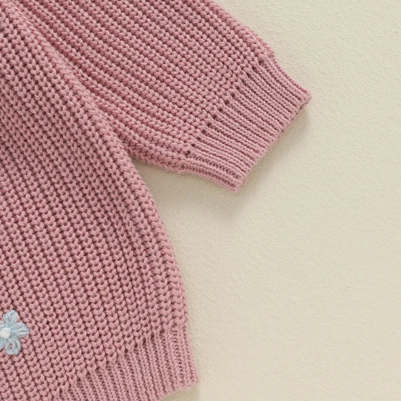 TODDLER KIDS GIRL BIG SISTER SWEATER CUTE LONG SLEEVE LETTER EMBROIDERY KNIT PULLOVER LOOSE TOP
