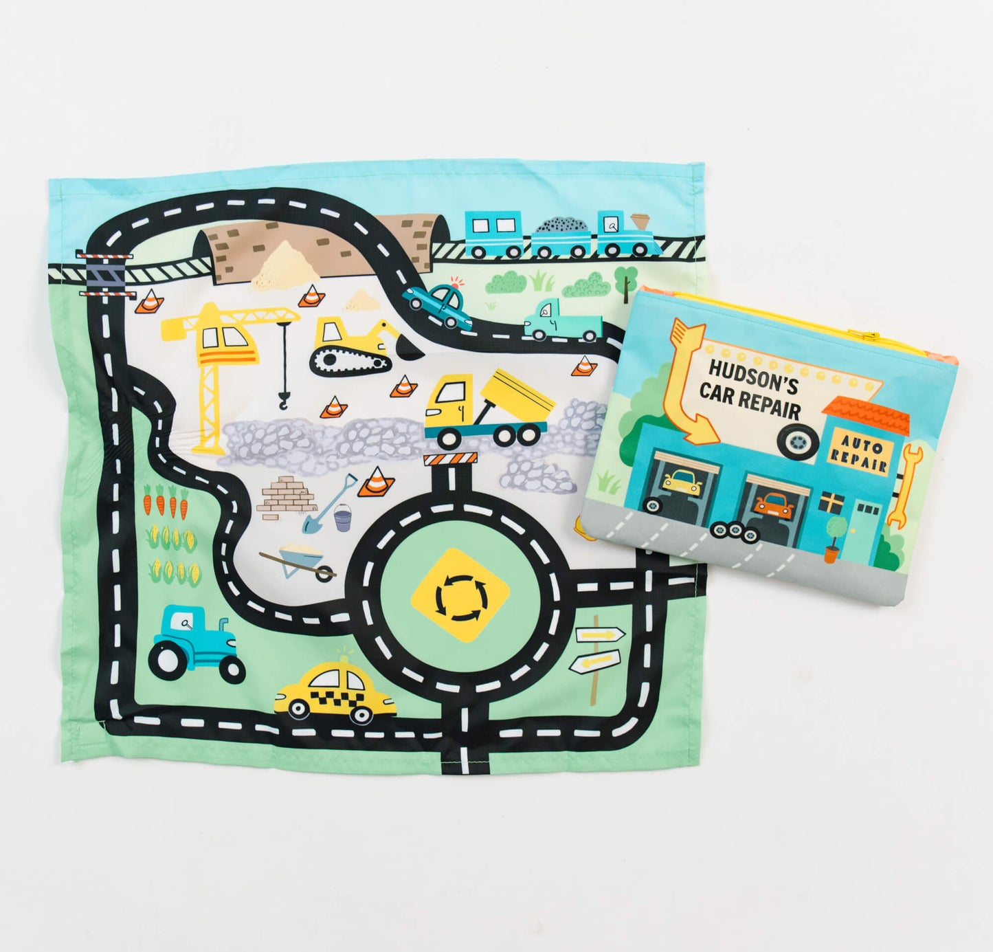 TOY CAR MAT & POUCH: ALL-IN-ONE TRAVEL ENTERTAINMENT!