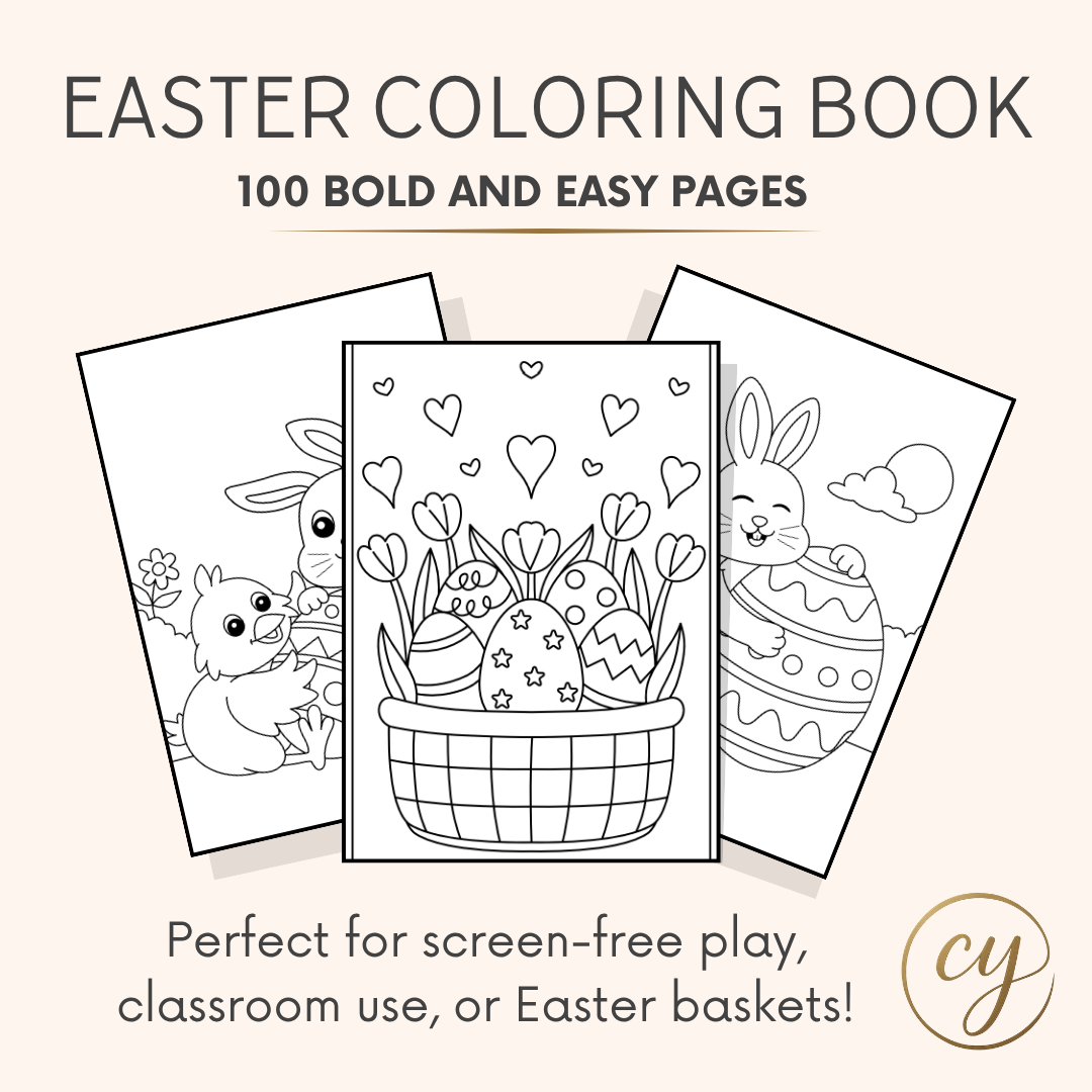 100 Easter Coloring Pages for Kids – Instant Download PDF