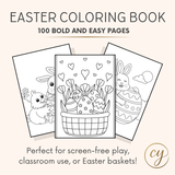 100 Easter Coloring Pages for Kids – Instant Download PDF