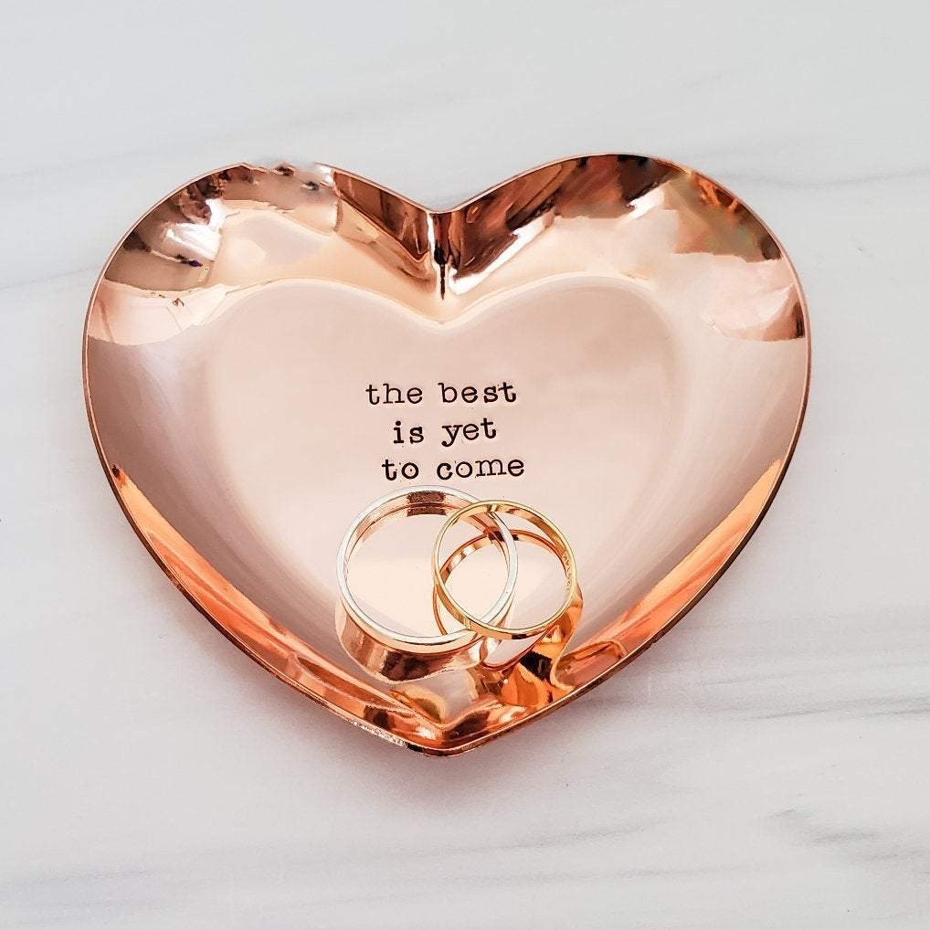 THE BEST IS YET TO COME HEART-SHAPED ENGAGEMENT RING DISH