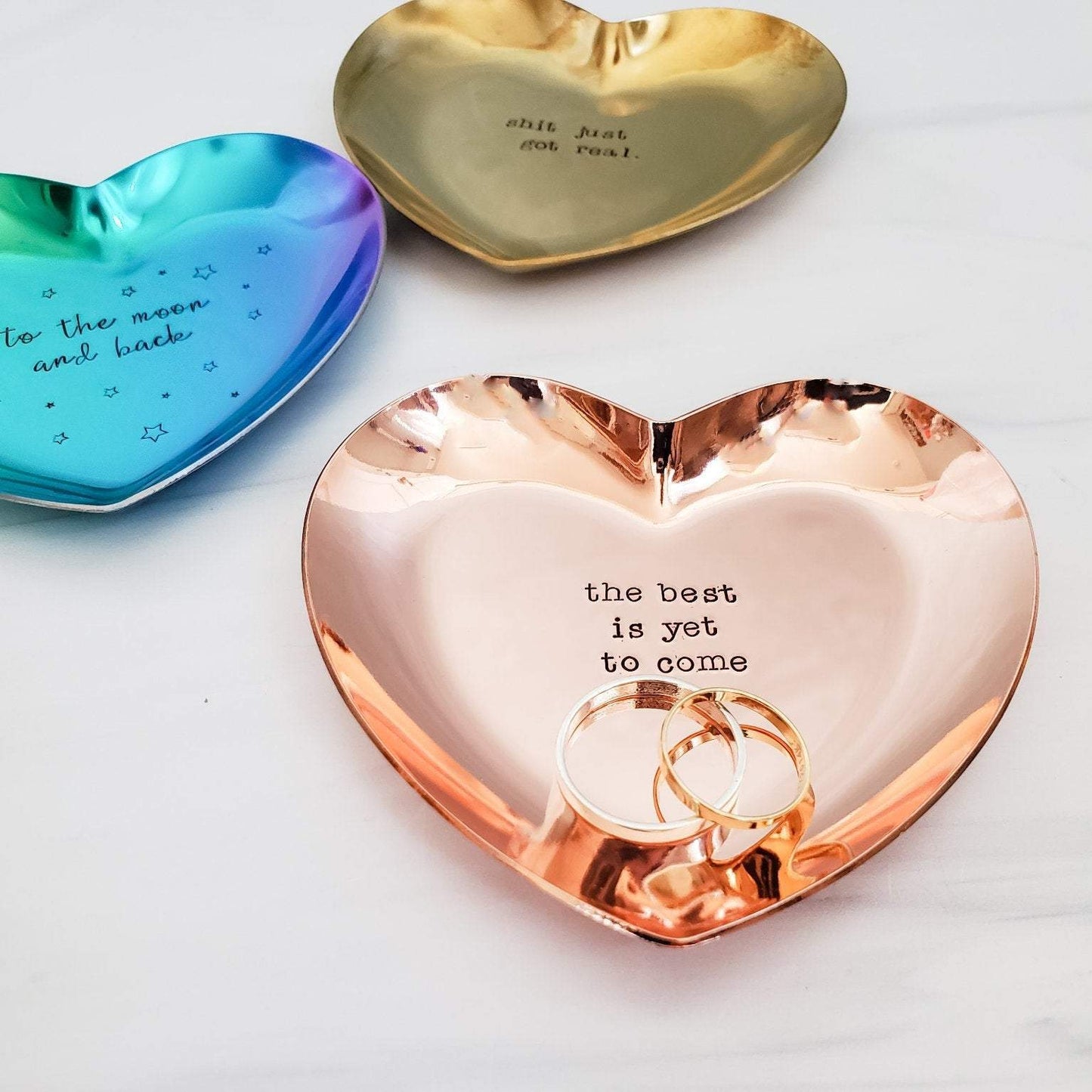 THE BEST IS YET TO COME HEART-SHAPED ENGAGEMENT RING DISH