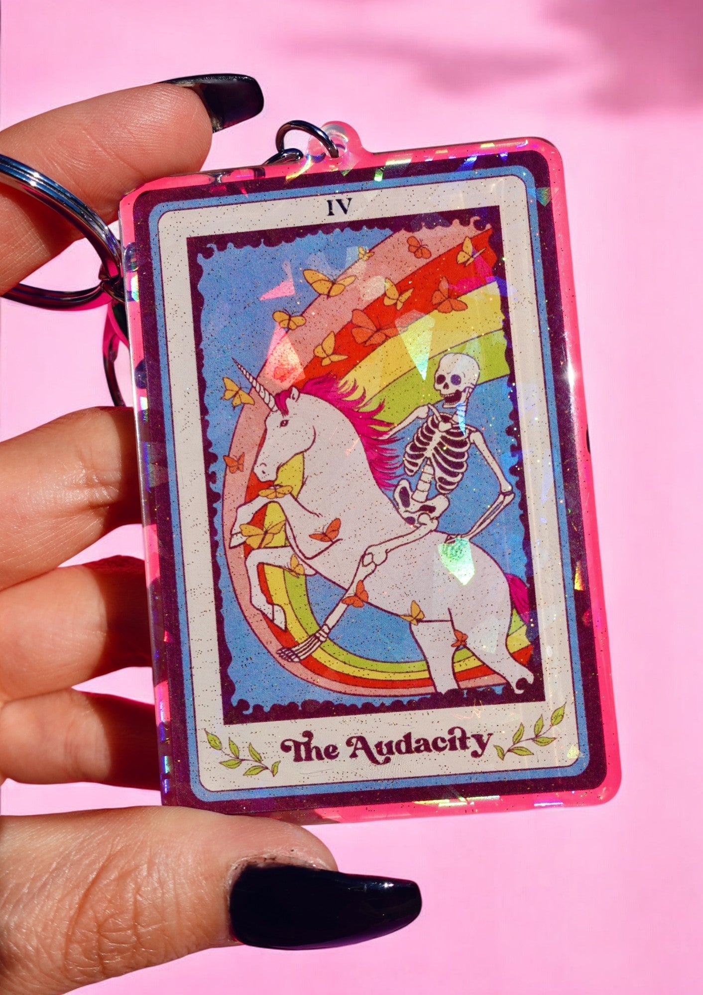 THE AUDACITY HOLOGRAPHIC KEYCHAIN