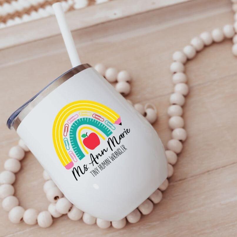 TINY HUMAN WRANGLER INSULATED DRINK TUMBLER FOR TEACHER