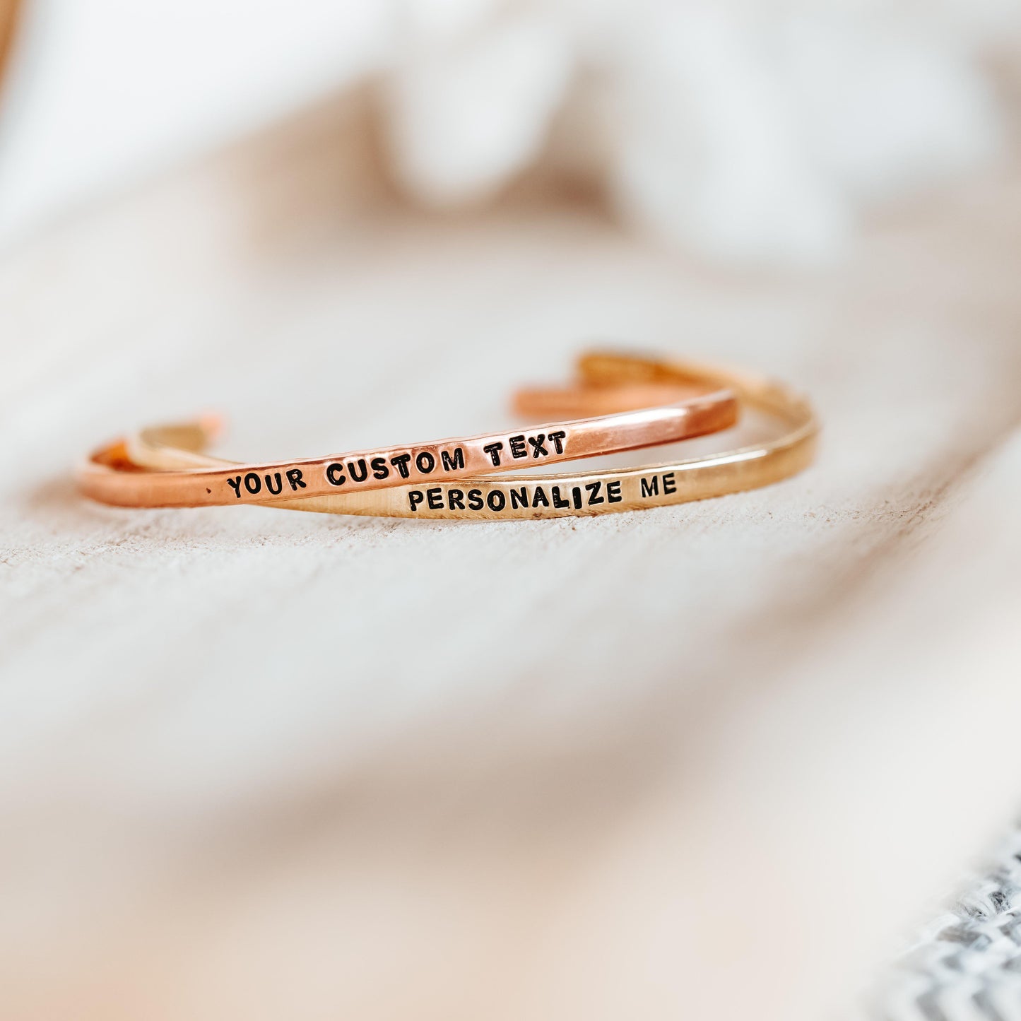 VEGAN FOR LIFE SKINNY CUFF BRACELET