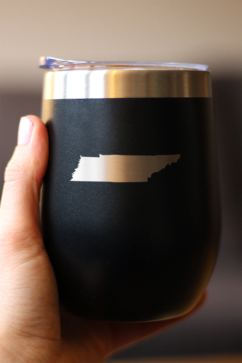 TENNESSEE STATE OUTLINE - WINE TUMBLER