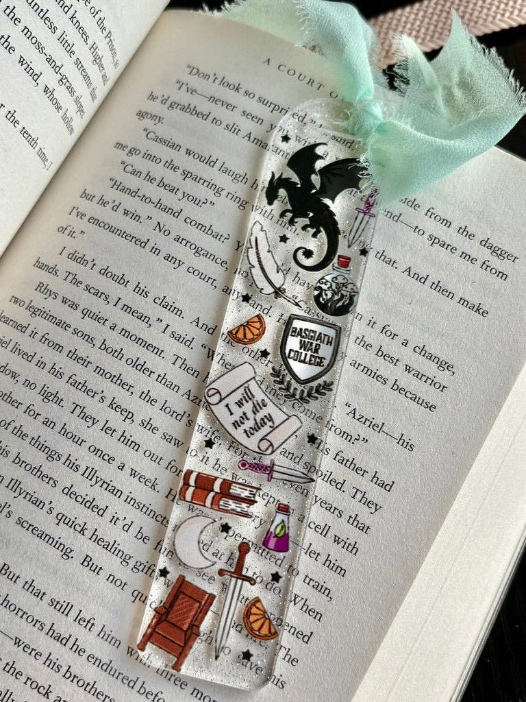 Awfullynerdy.co - Fourth Wing Symbols Acrylic Bookmark