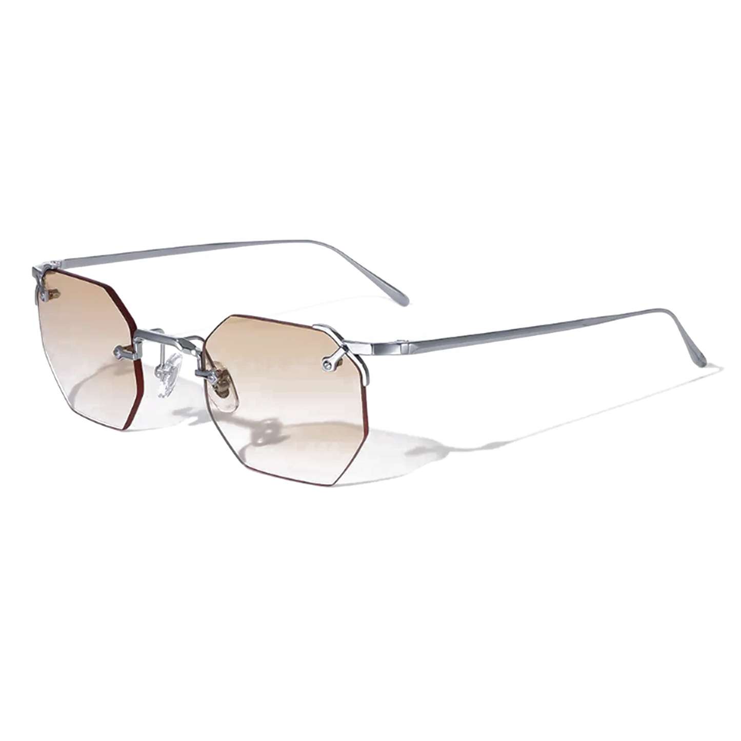 Aplos Metal Hexagon Sunglasses