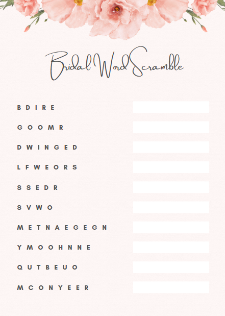 24 Printable & Editable Bridal Shower Games Bundle