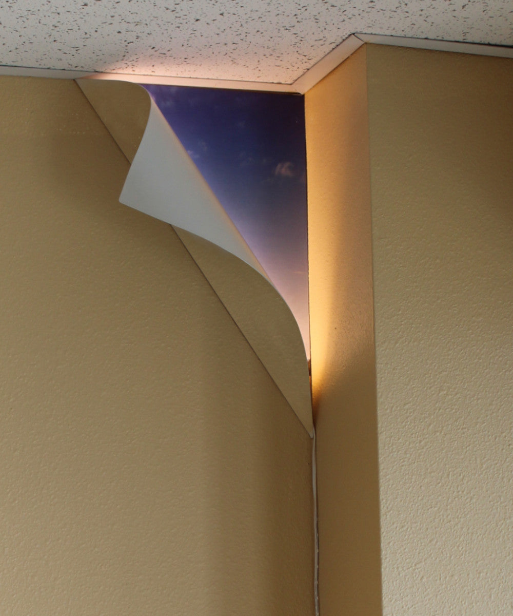 18H BIG REVEAL LED CORNER LIGHT WHITE CURVED METAL