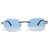 Carter Bleu Metal Frameless Sunglasses