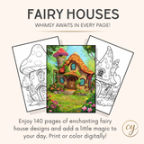 140 Enchanting Fairy Houses Coloring Pages – Printable PDF or Digital Use
