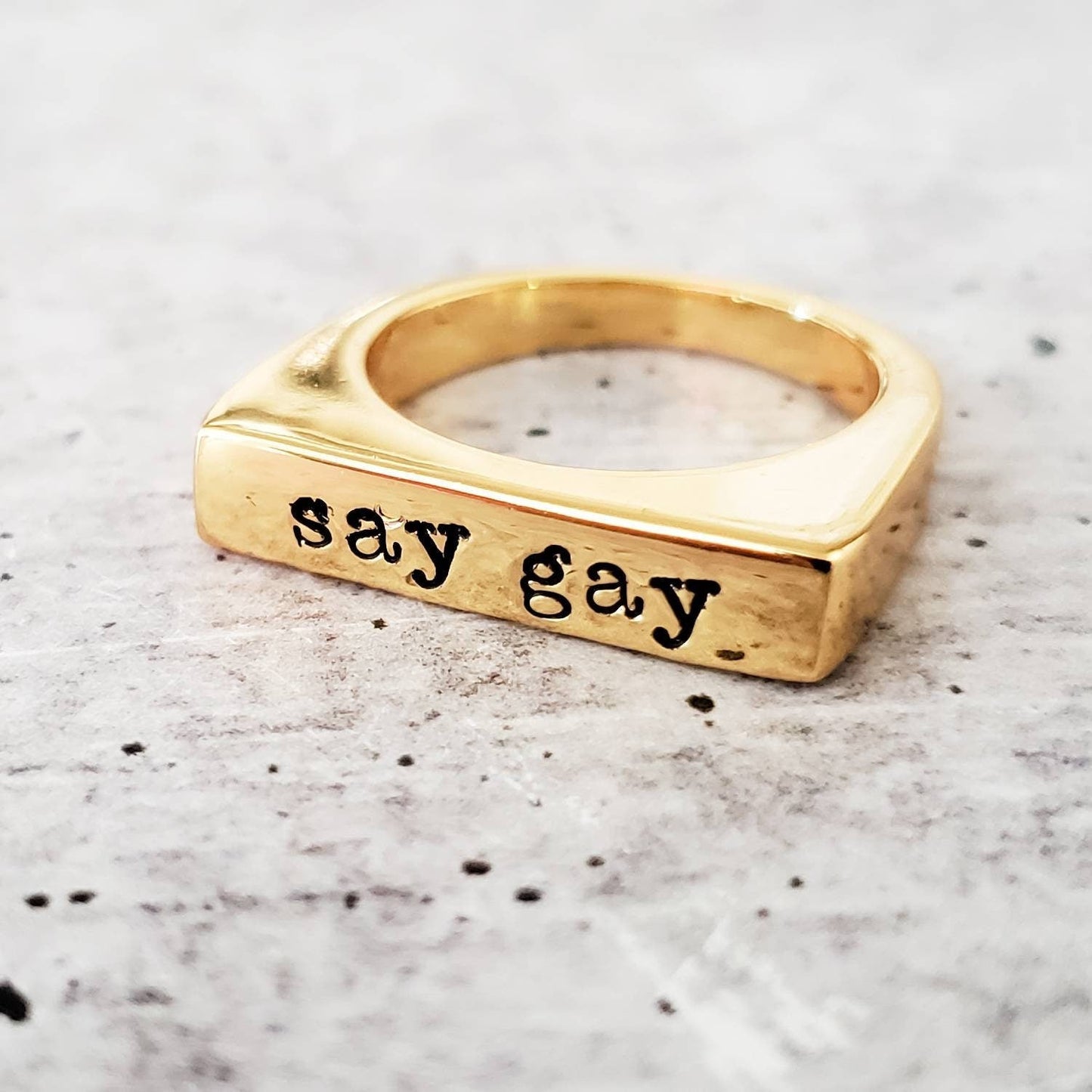 SAY GAY PRIDE RING
