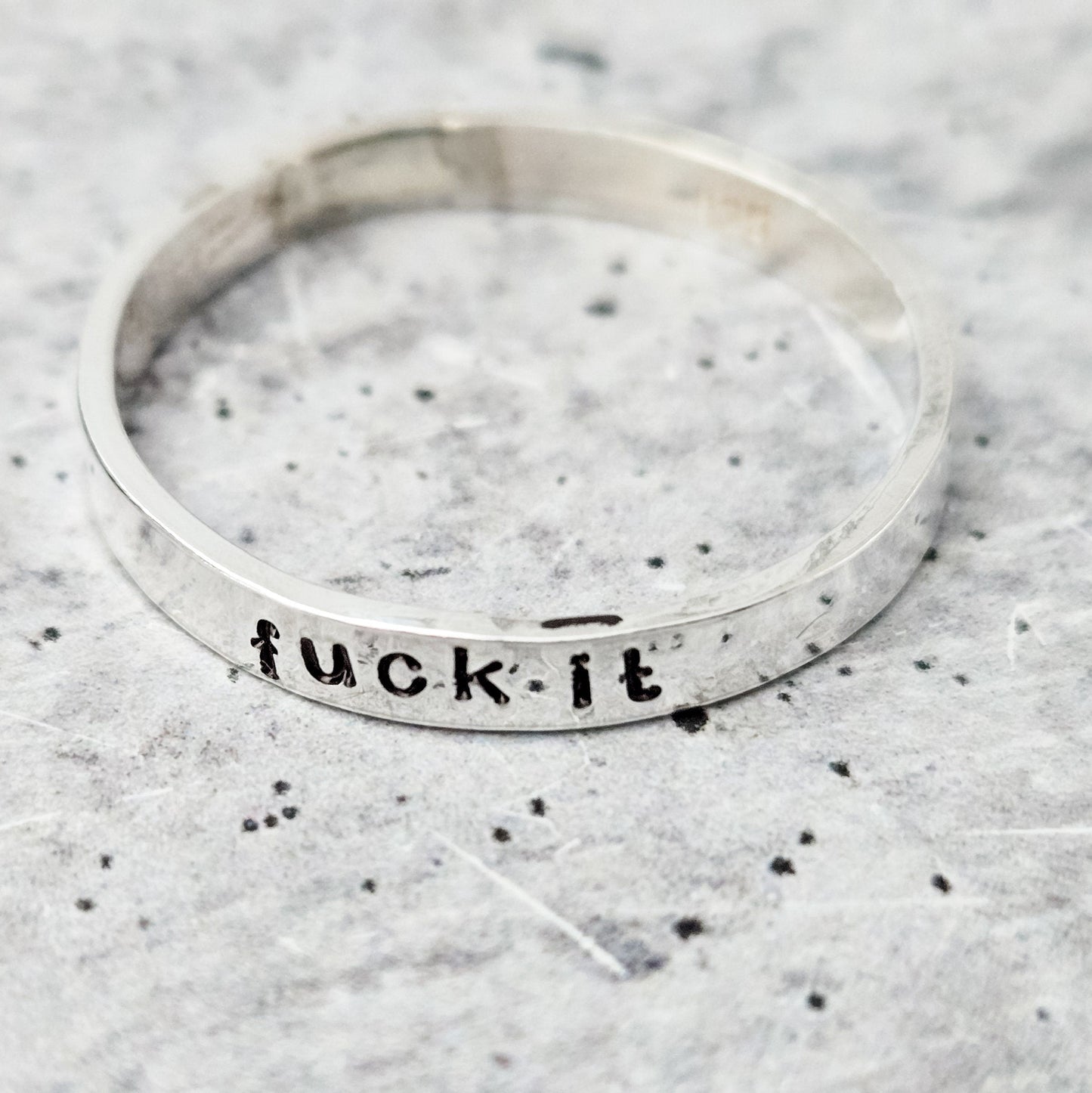 FUCK IT STERLING SILVER RING