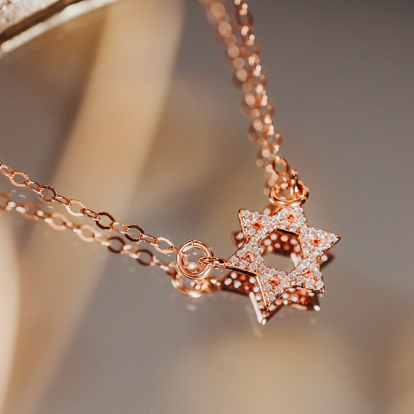 STAR OF DAVID CLASSIC CRYSTAL NECKLACE