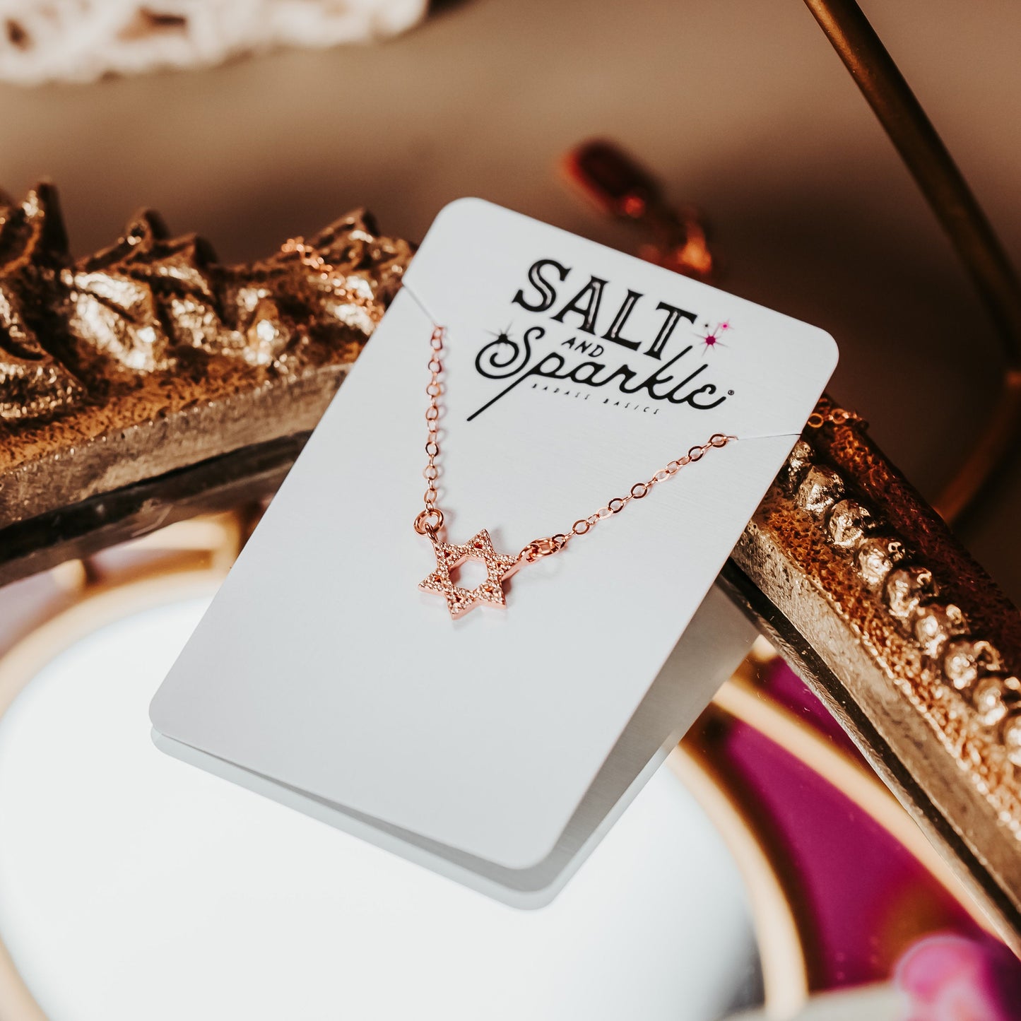 STAR OF DAVID CLASSIC CRYSTAL NECKLACE