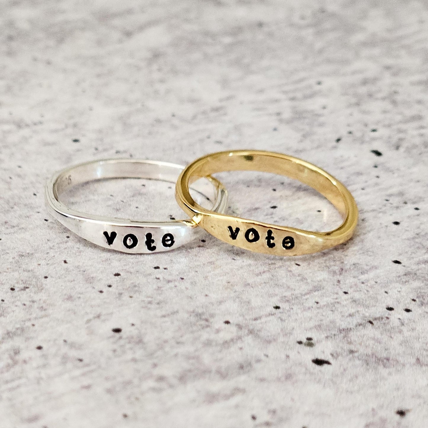 VOTE DAINTY GOLD OR SILVER RING