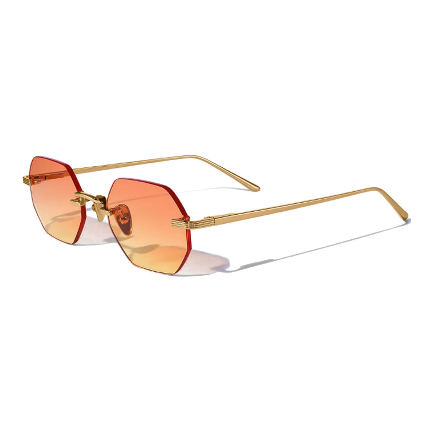 Liam Bruler Hexagon Frameless Sunglasses