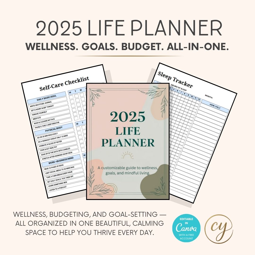2025 Life Planner | 75+ Pages | Printable & Editable