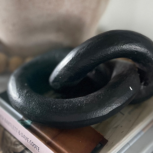 CHUNKY METAL KNOT DECOR, SET OF 2