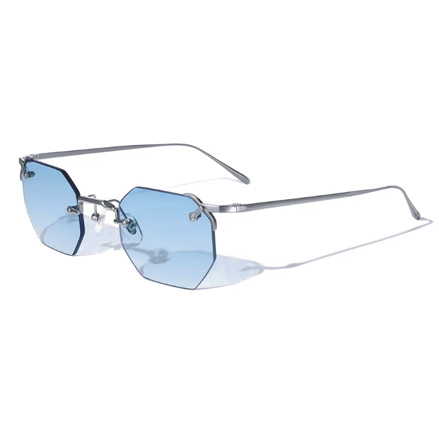 Nero Metal Hexagon Sunglasses