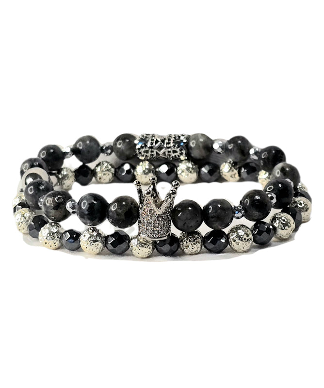 THE SILVER LARVIKITE CROWN SET