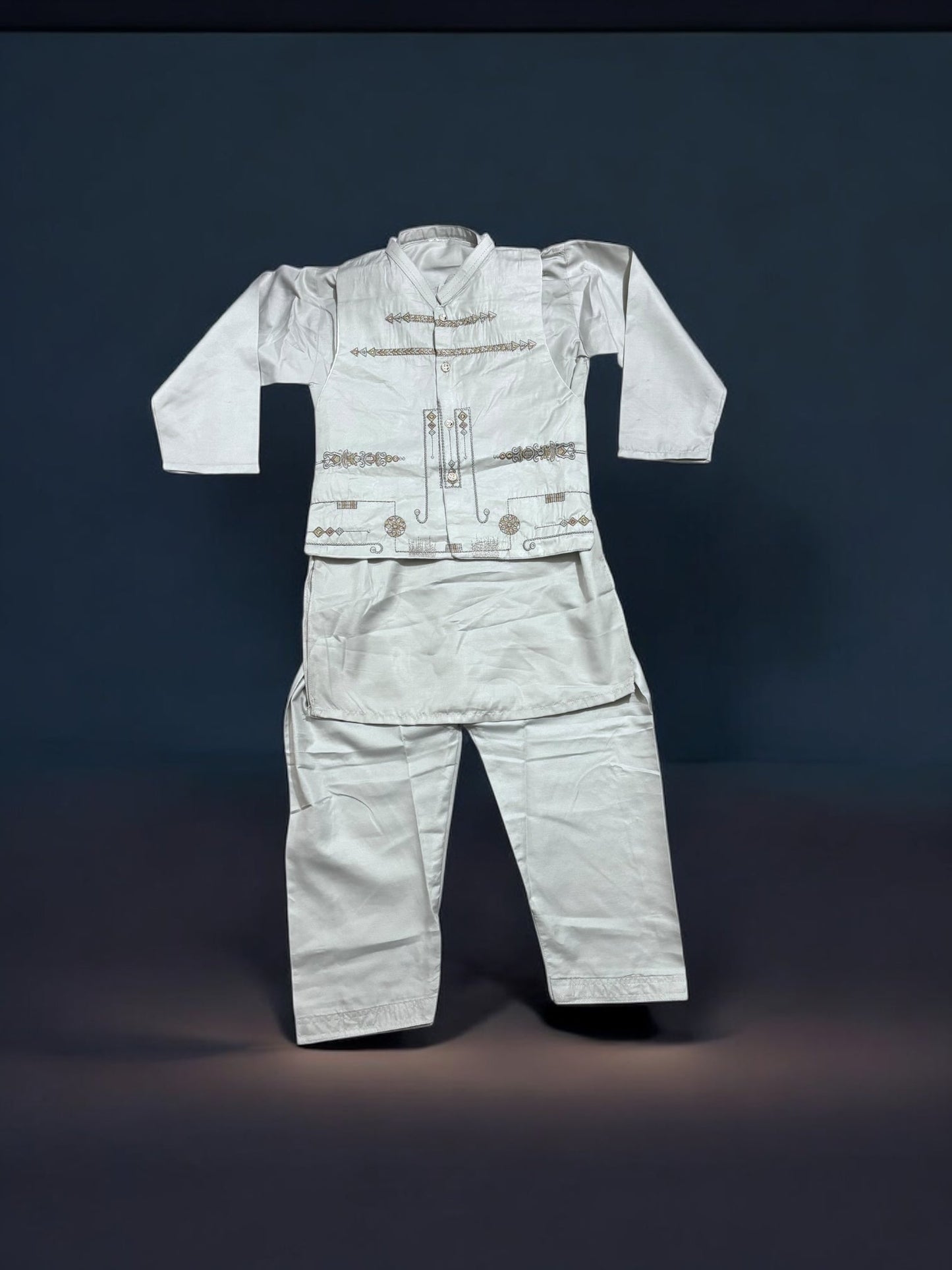TRADITIONAL KURTA, PAJAMA AND COAT SET FOR BOYS - ETHNIC WEAR- 307