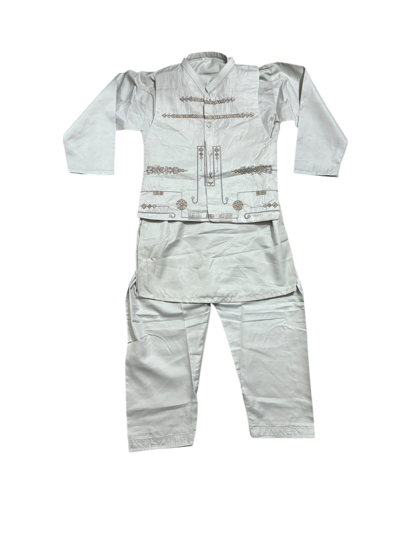 TRADITIONAL KURTA, PAJAMA AND COAT SET FOR BOYS - ETHNIC WEAR- 307