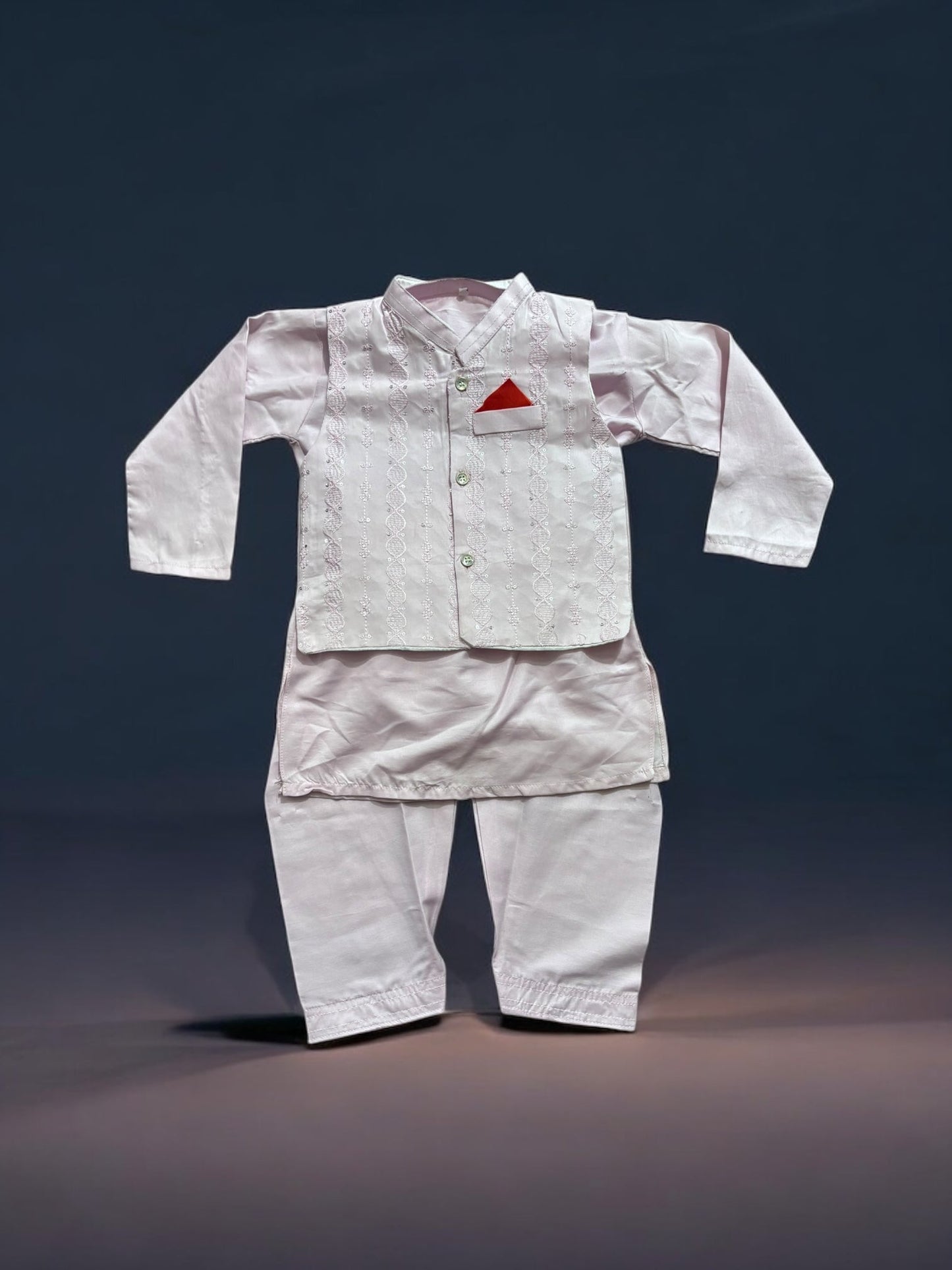TRADITIONAL KURTA, PAJAMA AND COAT SET FOR BOYS - ETHNIC WEAR- 319
